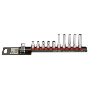 Jogo de soquetes E-TORX SONIC 1/4" 6-kant 10 peça