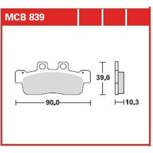 Conjunto de pastilhas de travão TRW MCB839