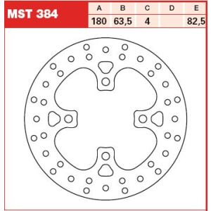 Remschijf TRW MST384, 1 Stuk