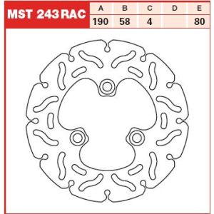 Remschijf TRW MST243, 1 Stuk