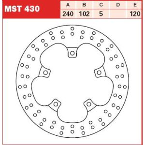 Remschijf TRW MST430, 1 Stuk