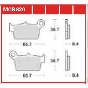 Bremsbelagsatz TRW MCB820