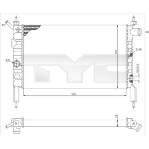 Arrefecedor do motor TYC 725-0018