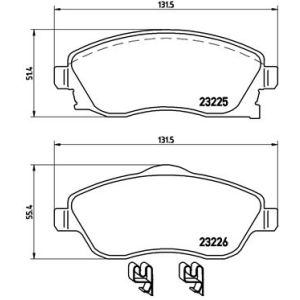 Juego de pastillas de freno, freno de disco BREMBO P 59 036, Delantero