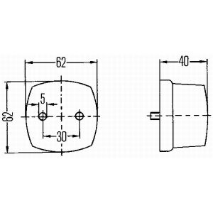 Luz de marcação, esquerda/direita HELLA 2SA 003 057-021