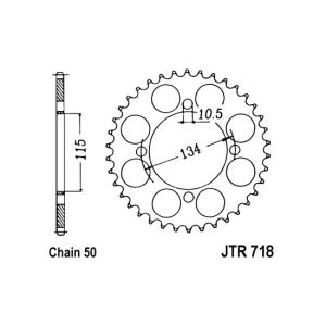 Kettenrad JT JTR718,48