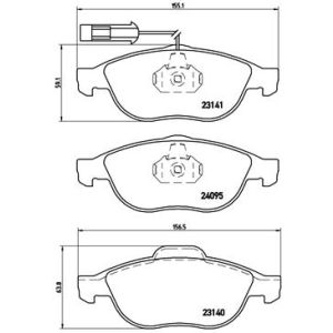 Bremsbelagsatz, Scheibenbremse BREMBO P 23 114