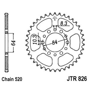 Kettenrad hinten JT JTR826,47