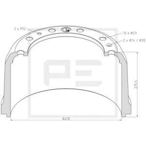 Tambour de frein PETERS 466.000-00