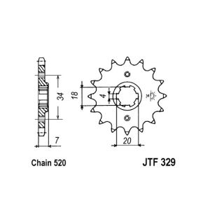Zahnstange JT JTF1559,14 