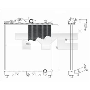 Motorradiateur  TYC 712-0052