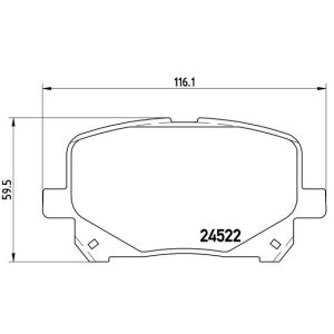 Bremsbelagsatz, Scheibenbremse BREMBO P 83 100