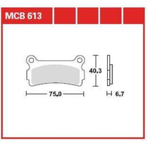 Conjunto de pastilhas de travão TRW MCB613