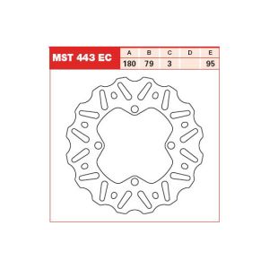 Disque de frein TRW MST443EC, 1 Pièce