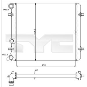 Motorradiateur  TYC 737-0010