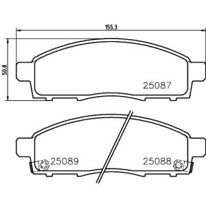 Juego de pastillas de freno, freno de disco BREMBO P 54 055, Delantero