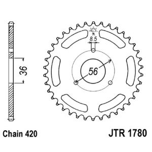 Kettenrad JT JTR1780,28