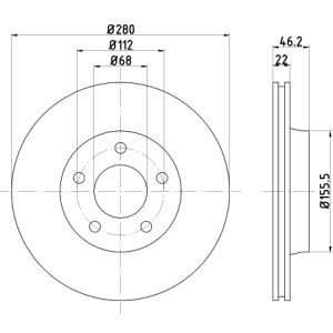 Disco freno TEXTAR 92025800 anteriore, ventilato, 1 pezzo