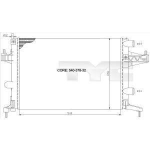 Arrefecedor do motor TYC 725-0007