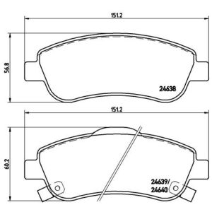 Jarrupalasarja, levyjarru BREMBO P 28 045, Edessä