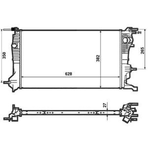 Radiador, refrigeración del motor NRF 53963