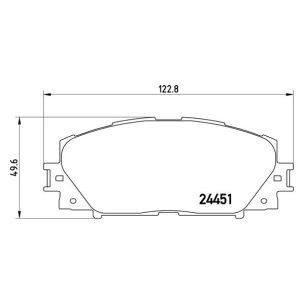 Bremsbelagsatz BREMBO P 83 106, Vorne