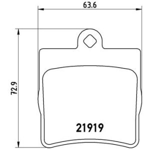 Juego de pastillas de freno, freno de disco BREMBO P 50 072, Trasero