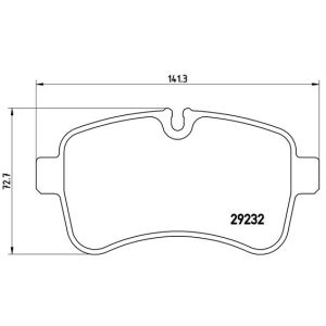 Juego de pastillas de freno BREMBO P A6 027, atrás