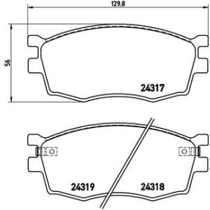 Juego de pastillas de freno BREMBO P 30 026, delante