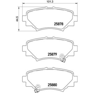 Bremsbelagsatz BREMBO P 49 049, Hinten