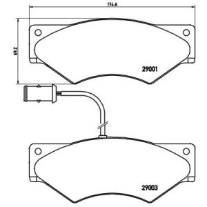 Levyjarrun jarrupalasarja BREMBO P A6 007
