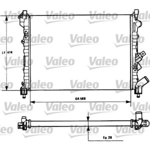 Moottorin jäähdytin VALEO 731128