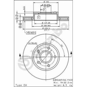 Disco de freno BREMBO 09.5795.10, vorne, ventilado  , 1 Pieza