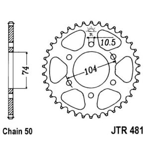 Kettenrad hinten JT JTR481,40