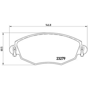 Juego de pastillas de freno BREMBO P 24 060, delante