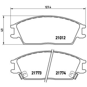 Conjunto de pastilhas de travão BREMBO P 30 024, Frente