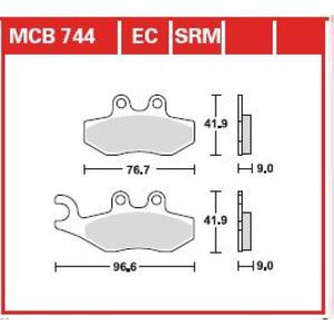 Bremsbelagsatz TRW MCB744EC