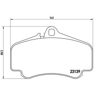 Bremsbelagsatz, Scheibenbremse BREMBO P 65 011