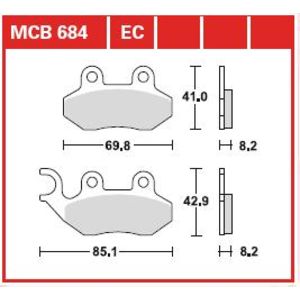 Bremsbelagsatz TRW MCB684EC