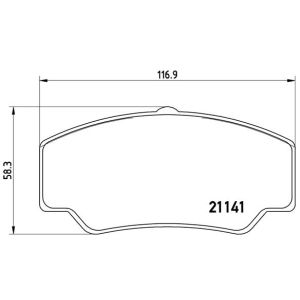 Bremsbelagsatz, Scheibenbremse BREMBO P 24 023