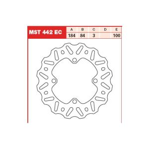 Bremsscheibe TRW MST442EC, 1 Stück