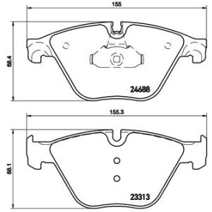 Juego de pastillas de freno BREMBO P 06 074, delante