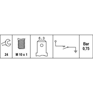 Vemo V15-99-1994 Interruttore Pressione Olio Bianco – Filetto M10x1, 0,9 Bar – Compatibile Con VW, Audi - 2