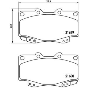 Jeu de plaquettes de frein à disque BREMBO P 83 069