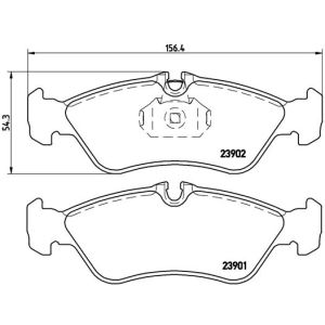 Set di pastiglie freno BREMBO P 50 082, indietro