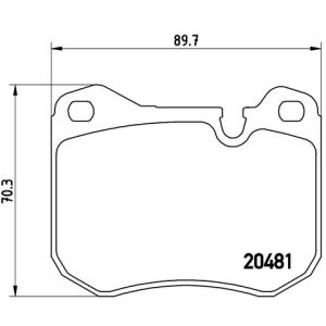 Bremsbelagsatz, Scheibenbremse BREMBO P 65 002