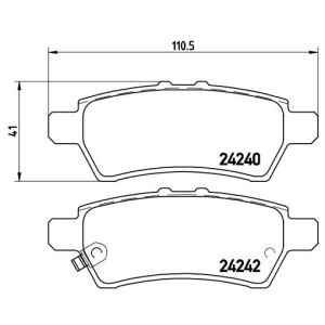 Remblokset BREMBO P 56 060, achter