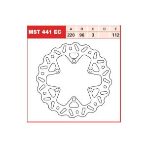 Disque de frein TRW MST441EC, 1 pièce