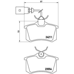 Bremsbelagsatz, Scheibenbremse BREMBO P 85 101