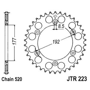 Kettenrad hinten JT JTR223,48